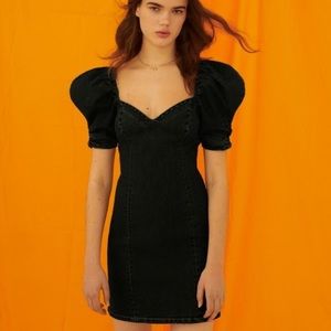 Urban Outfitters Black Denim Jean Dress NWT